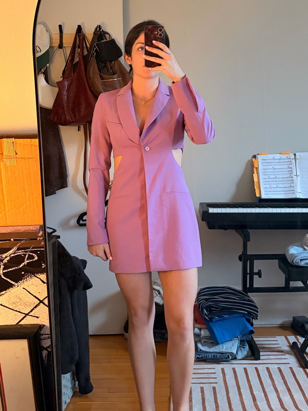 Zara pink blazer dress